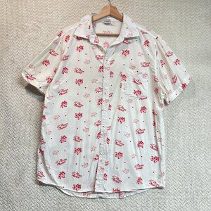 Disney Toy Story Retro Pizza Planet Button Up Shirt Mens Large